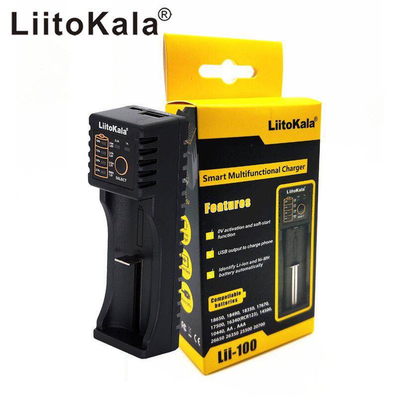 เครื่องชาร์จ-liitokala-lii-100-ชาร์จ1ช่อง-ถ่านชาร์จ-18650-3-7v-9800-mah-1-ก้อน-p