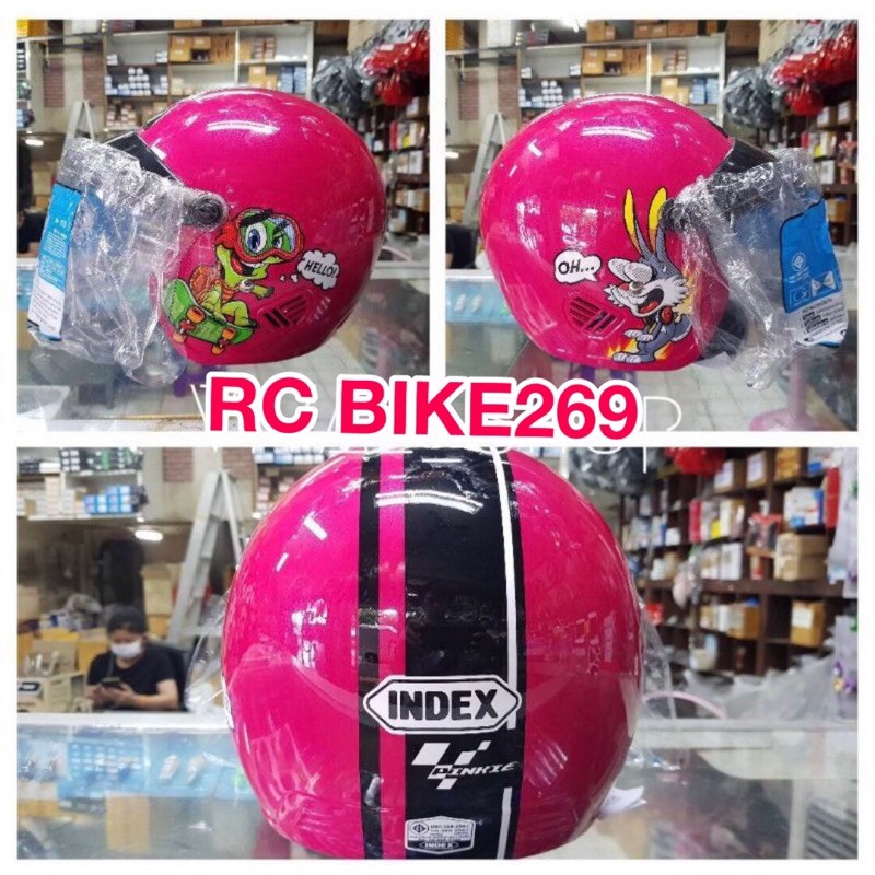 ภาพสินค้าพร้อมส่ง หมวกกันน็อคเด็กโต ยี่ห้อ Index รุ่น Pinkie คละสี จากร้าน rc_bike269 บน Shopee ภาพที่ 6