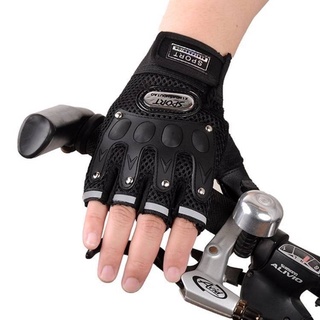 Sports Semi -finger Leather Glove Mens Tactical Riding Driving Non -Slip Fitness Fining Fyen Finger -Korean Summer Summ