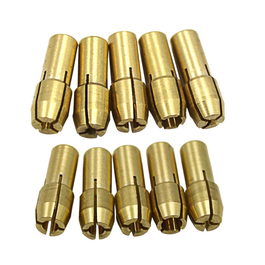 11pcs-set-brass-drill-chucks-collet-bits-0-5-3-2mm-4-3mm-shank-screw-nut-replacement-for-dremel-rotary-tool