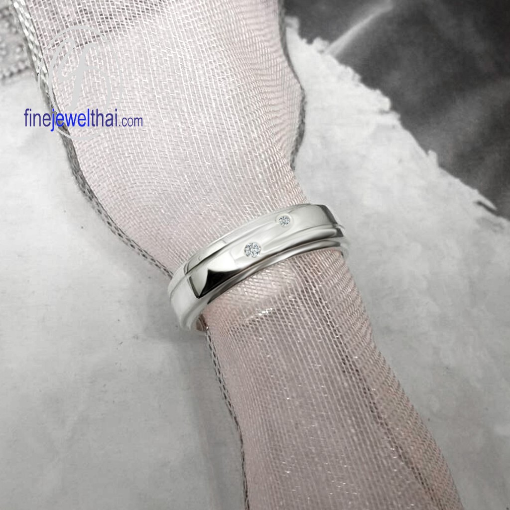 finejewelthai-แหวนเพชร-เพชร-แหวนหมั้น-แหวนแต่งงาน-diamond-cz-wedding-ring-silver-white-gold-r3081cz