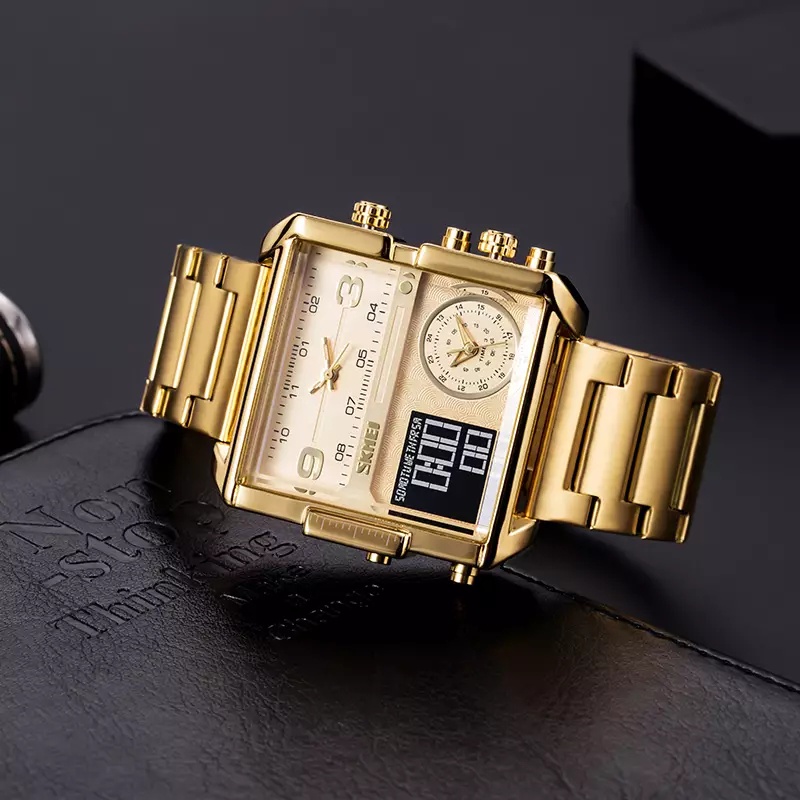 ภาพหน้าปกสินค้าSKMEI 1584 นาฬิกาข้อมือ 3 เวลา กันน้ำ 100% จากร้าน lifetimewatch บน Shopee