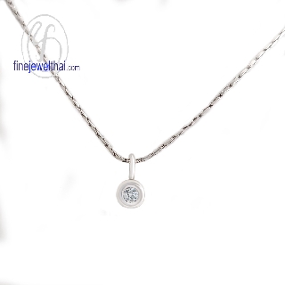 Finejewelthai จี้-เพชร-จี้เพชร-เพชรพรีเมียม-Pendant-Silver-Diamond CZ - P1132cz00