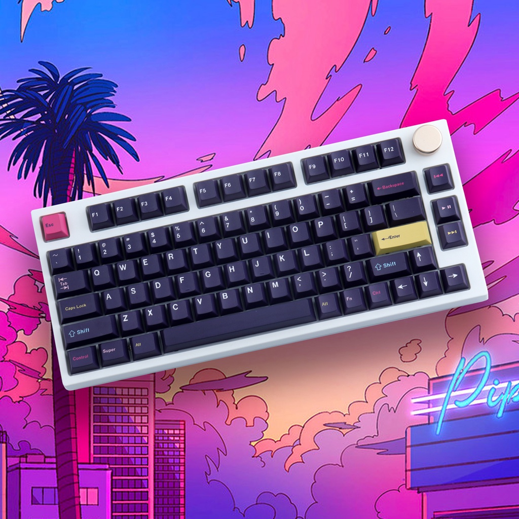 GMK Future Funk keycaps, 151 คีย์ PBT keycaps cherry Profile DYE-SUB ...