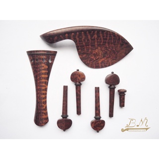 ชุดไวโอลิน Fitting Snake wood Stradivari Chinrest &amp; French Style Tailpiece