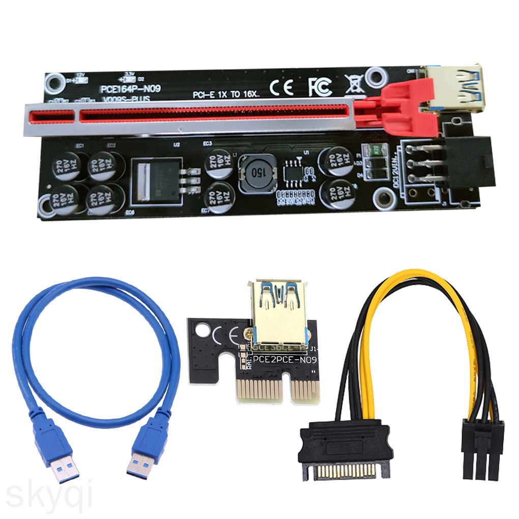 รูปภาพของVer009S Plus Pci-E Riser Board 1X To 16X อะแดปเตอร์การ์ดอะแดปเตอร์ Usb 3.0 Pci-E Extender Board Skyqiลองเช็คราคา