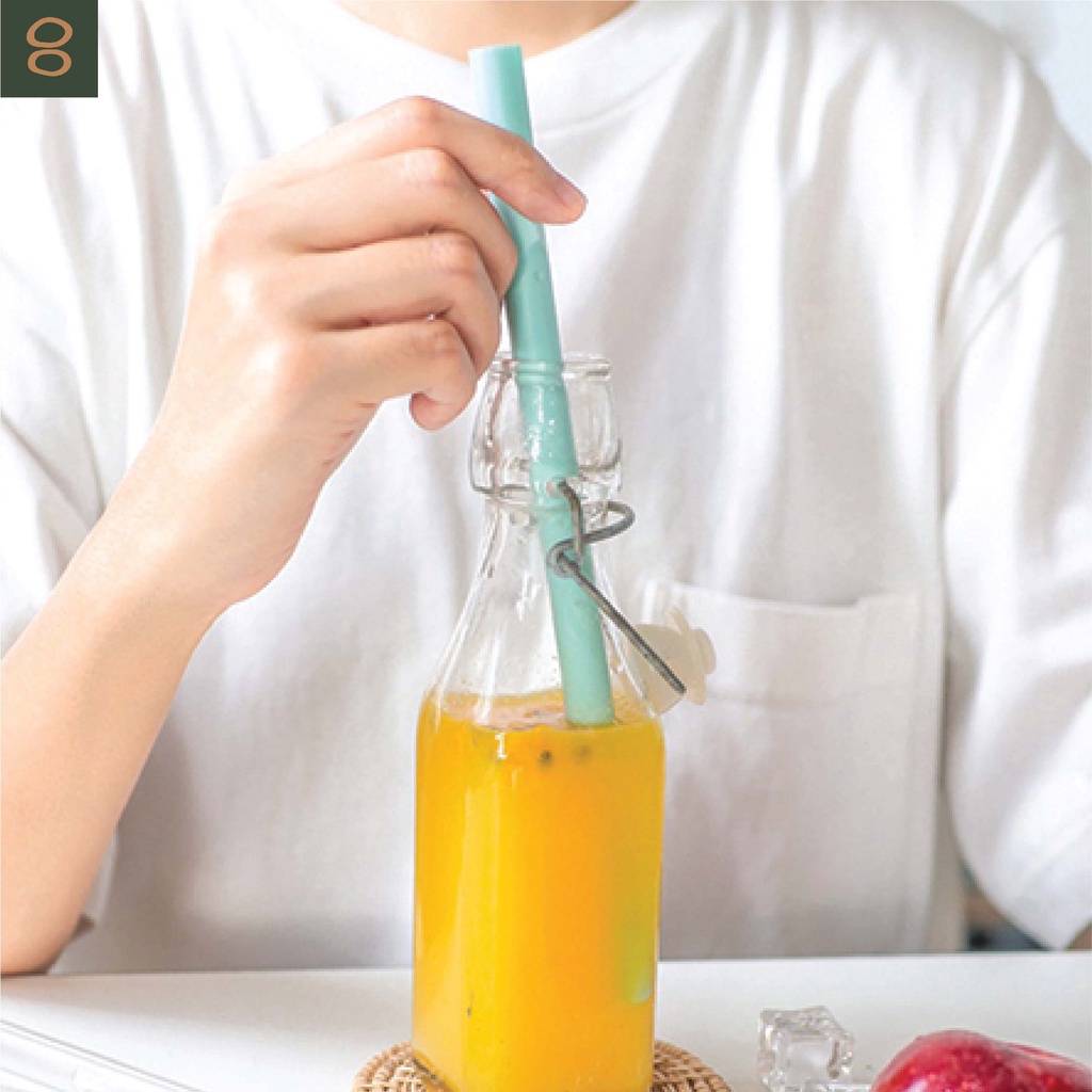 8ECEMBER - Reusable slide apart straw - หลอดดูดน้ำถอดแยกสไลด์ล้างได้ ...