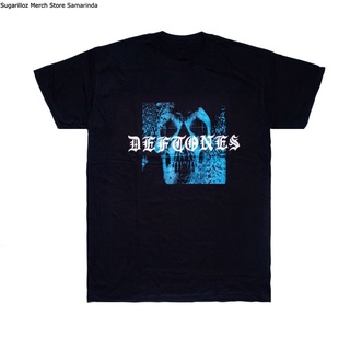 เสื้อยืดโอเวอร์ไซส์เสื้อเชิ้ต ลายกะโหลก Deftones Static Skull Band ไซซ์ MS-4XL