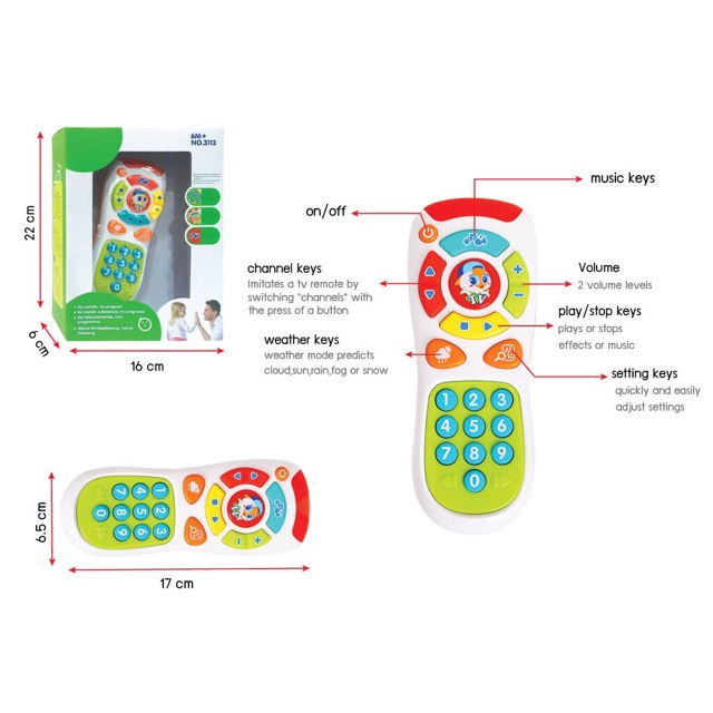 รีโมทหรรษา-รีโมทของเล่นสำหรับเด็ก-มีเสียง-มีไฟ