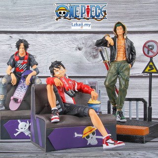 one piece x zo &amp; luffy &amp; ace &amp; saboo โมเดลตุ๊กตาของเล่นสําหรับเด็ก/ผู้ใหญ่ 1/6 anime