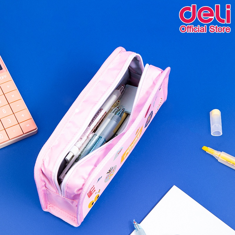 deli-67052-pencil-bag-กระเป๋าดินสอ-ลายแฟนซีสุดน่ารัก-คละสี-1-ชิ้น-กระเป๋า-เครื่องเขียน-กล่องดินสอ-อุปกรณ์การเรียน