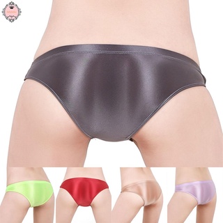 Women Sheer Shiny Glossy Wet Soft Stretchy Underwear Oil Thong Briefs Panties High Quality