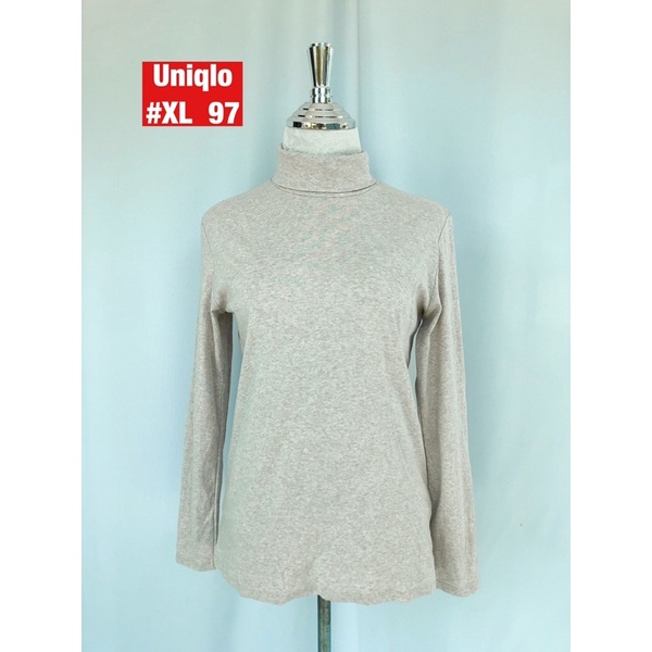 เสื้อคอเต่าแขนยาว-uniqlo-size-xl-เสื้อคอเต่าสีพื้น-เสื้อคอเต่า-สเวตเตอร์