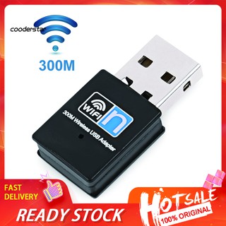 ✤Wdp✤อะแดปเตอร์รับสัญญาณเครือข่ายไร้สาย USB 300Mbps WiFi ขนาดเล็ก แบบพกพา สําหรับคอมพิวเตอร์