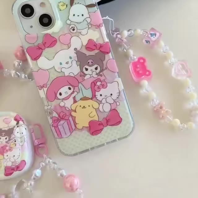 จัดส่ง24ชม-เคสไอโฟน-14-13-12-11-pro-เคส-iphone-11-12-13-pro-max-น่ารัก-ซานริโอ-ป้องกันการตก-รุ่นโซ่-iphone-13-case