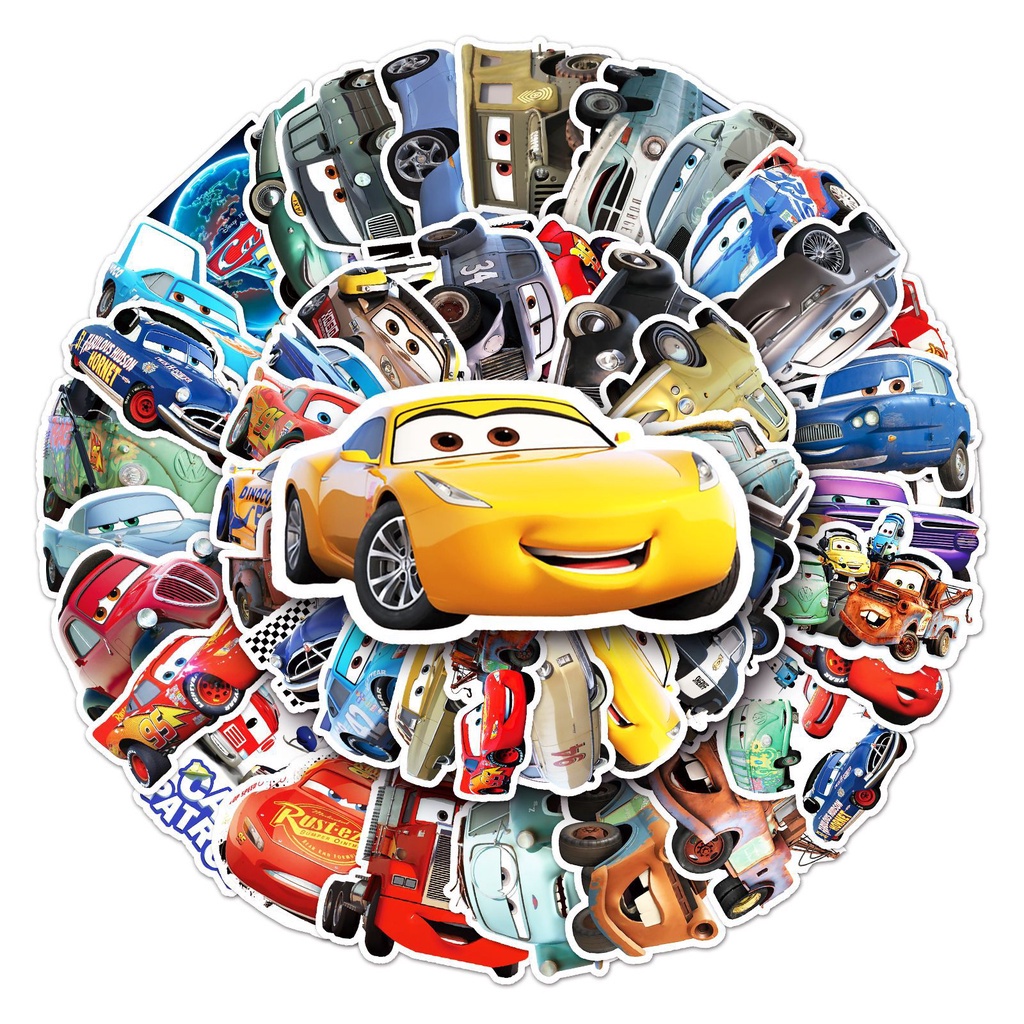 cars-sticker-disney-mcqueen-แมคควีน-ลาย-ชินคันเซ็น-โทมัส-มาย-เมโลดี้-สติกเกอร์กันน้ำรูปแบบที่แตกต่างกัน-50ชิ้น