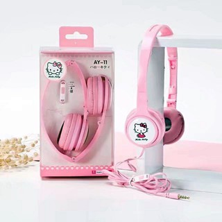 หูฟังคิตตี้ Hello Kitty headphone หูฟังน่ารัก ลายคิตตี้