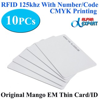 บัตร RFID แบบบาง 10PCs Original Mango EM Thin Card/ID EM4200 TK4100 Proximity 125khz Rfid Cards With Number/Code