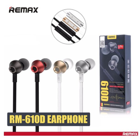 Remax RM-610D หูฟังแบบ in-Ear เบสหนักเสียงดี ของแท้100% | Shopee Thailand