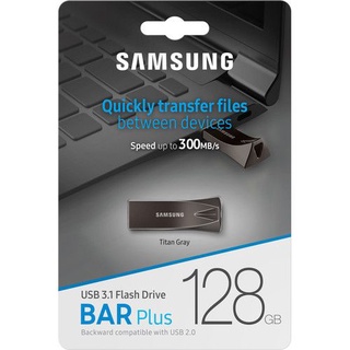 Samsung 128GB USB 3.1 Gen 1 BAR Plus Flash Drive (Black) - Max. Read Speed: 300MB/s