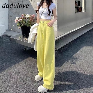 DaDulove💕 2022 New Korean Version Large Size Wide Leg Jeans High Waist Loose Straight Trousers Fashion Womens Clothing