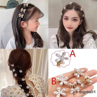 Bigmall- กิ๊บติดผมประดับมุกดอกไม้สําหรับผู้หญิง