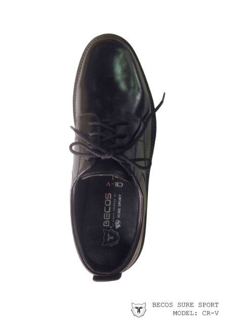 ภาพสินค้าBECOS รองเท้า คัทชู หนังแท้ ผูกเชือก สีดำ จากร้าน becos.co.th บน Shopee ภาพที่ 1