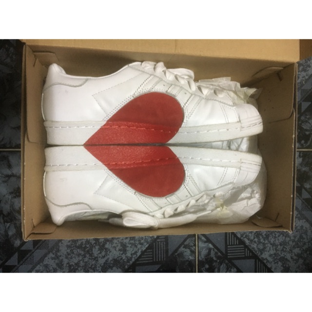 adidas superstar 80s half heart  100% | Shopee Thailand
