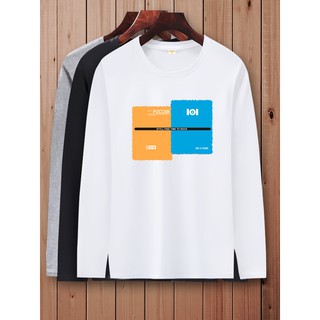 2021แขนยาวผู้ชายฤดูใบไม้ร่วงใหม่Tเสื้อยืดผ้าฝ้ายสีขาวเสื้อยืดผู้ชายBottomingเสื้อเสื้อผ้าแฟชั่นคอกลม