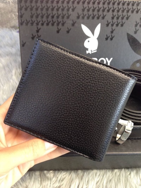 playboy-leather-belt-amp-wallet-value-pack-oem-factory-เข็มขัดหนัง-กระเป๋าสตางค์หนังแท้