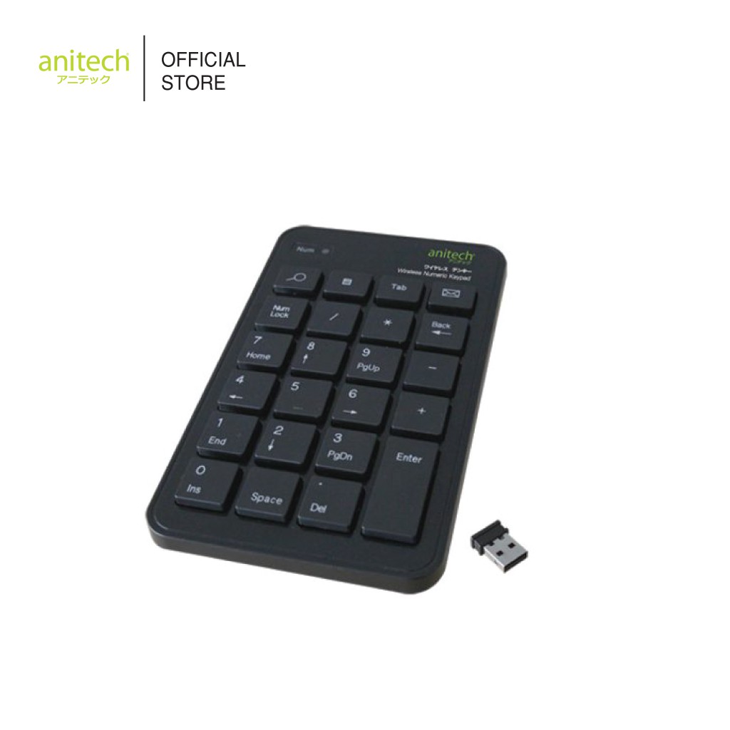 ภาพหน้าปกสินค้าAnitech แอนิเทค Keypad Retractable Wireless แป้นพิมพ์ตัวเลขไร้สาย รุ่น N181 รับประกัน 2 ปี จากร้าน anitech_officialstore บน Shopee