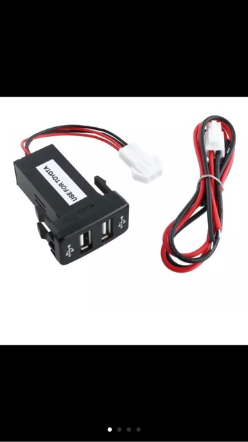 ตัวเพิ่มช่องชาร์จรถยนต์usb2ช่อง12v-2-1aสำหรับรถเก่งtoyota