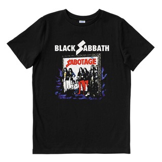 【hot sale】Sabbath สีดํา - SABOTAGE | เสื้อยืด พิมพ์ลายวงดนตรี | เพลงเมอร์ช | Unisex | เสื้อยืด พิมพ์ลายดนตรี | ร็อคโลหะค