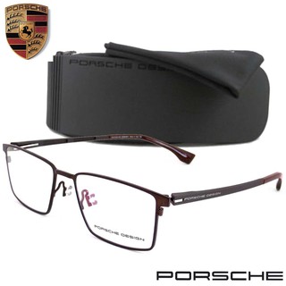PORSCHE DESIGN แว่นตา รุ่น 9292 C-3 สีน้ำตาล กรอบแว่นตา Eyeglass frame ( สำหรับตัดเลนส์ ) ทรงสปอร์ต วัสดุ สแตนเลสสตีล