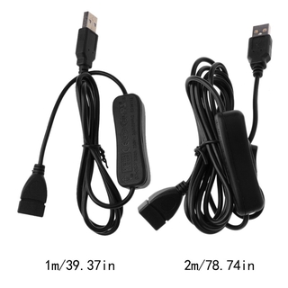 ❤❤ Data Sync USB 2.0 Extender Cord USB Extension Cable With ON OFF Switch