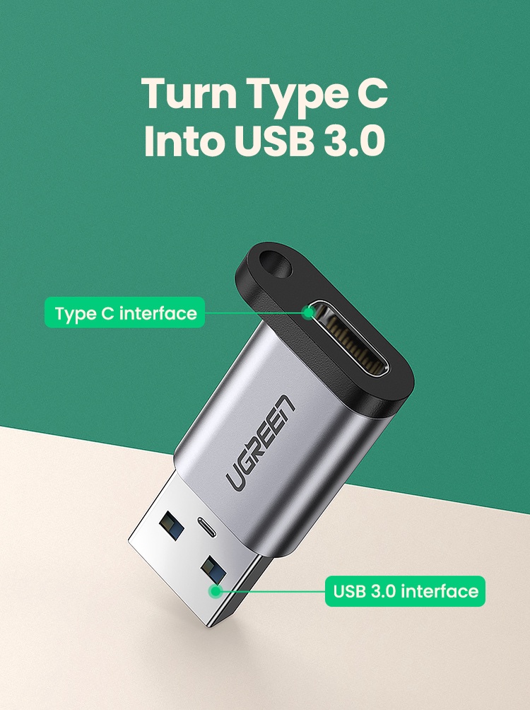 รายละเอียดเพิ่มเติมเกี่ยวกับ UGREEN อะแดปเตอร์ แปลง Type C เป็น USB 3.0