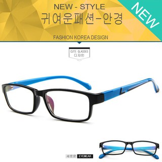Fashion แว่นตา เกาหลี แฟชั่น แว่นตากรองแสงสีฟ้า รุ่น 2316 C-5 สีดำขาน้ำเงิน ถนอมสายตา