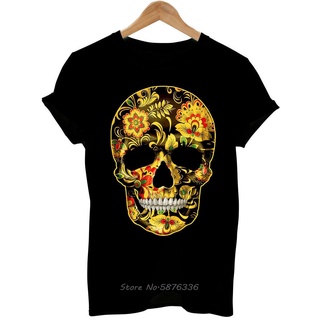 [S-5XL] เสื้อยืดลําลอง แขนสั้น พิมพ์ลายหัวกะโหลก Day Of The Dead Mexico Sugar Skull สไตล์โกธิค แฟชั่นคลาสสิก สําหรับผู้ช