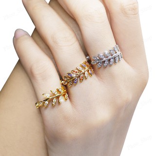 ภาพหน้าปกสินค้าPhoo_shop : แหวนผู้หญิง แหวนใบมะกอกขนาดฟรีไซส์​ นำโชค เสริมดวงความรัก (R 419) ☁️ ที่เกี่ยวข้อง