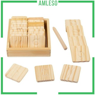 ( Amleso ) ของเล่นไม้ตัวอักษรภาษาอังกฤษเสริมการเรียนรู้เด็ก
