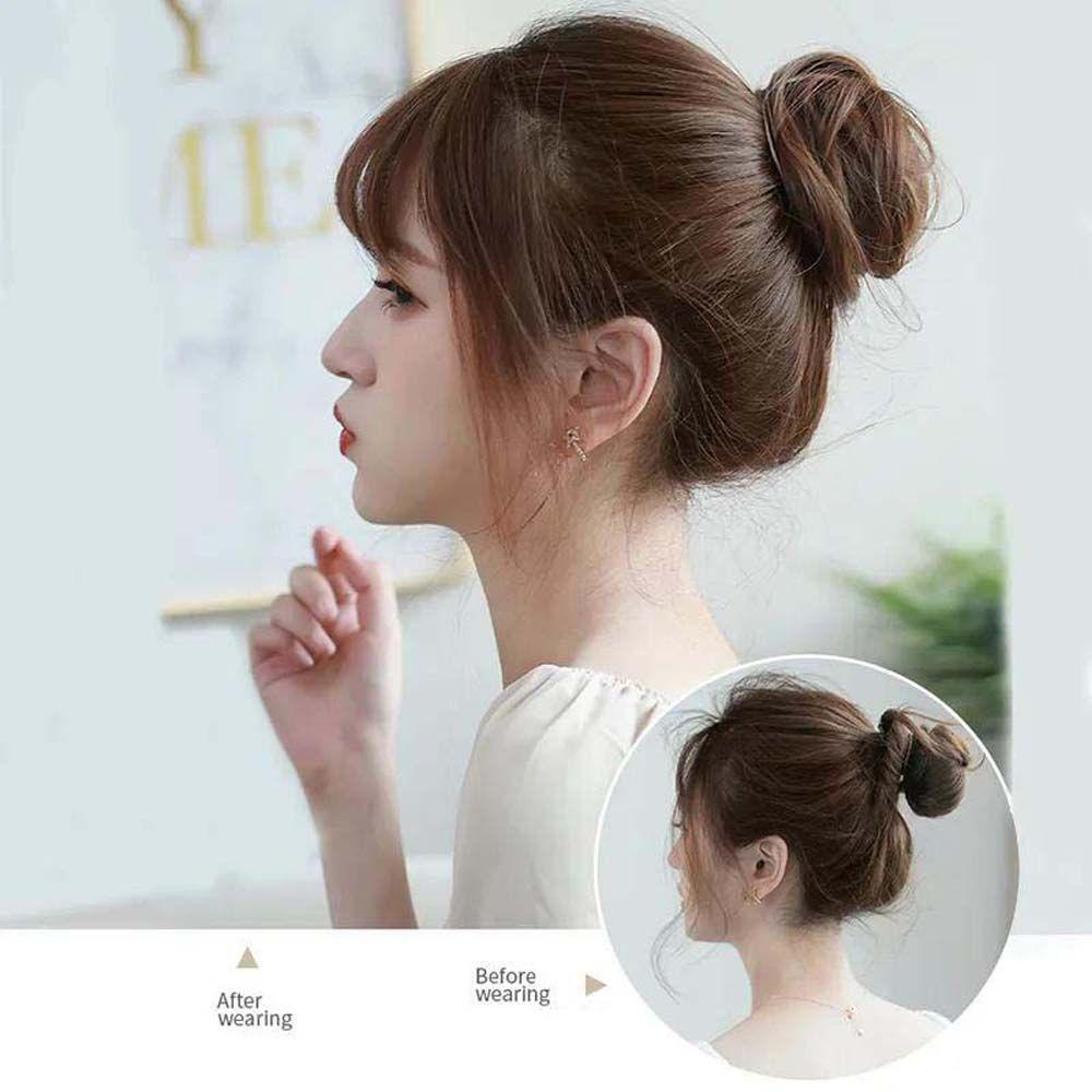 bo-ผมสังเคราะห์มวยผู้หญิงผมปลอมหยิก-chignon-ชิ้นห่อ