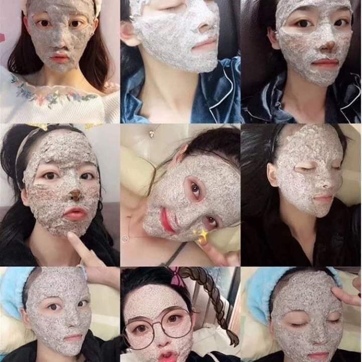 ของแท้-มาร์คสาหร่าย-กระปุกใหญ่-สีทอง-seaweed-mask-sishuirongyan-ที่มาคหน้า-สาหร่ายพอกหน้า