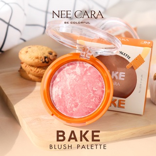 นีคาร่า บลัชออน ที่ปัดแก้ม ชิมเมอร์ ของแท้ N326 ของแท้100% NEE CARA BAKE BLUSH ON PALETTE