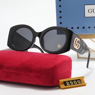 สินค้า Gucci ใหม่ แว่นตากันแดด ทรงกลม ป้องกันรังสียูวี 400 แฟชั่นเรโทร สําหรับสตรี 2022