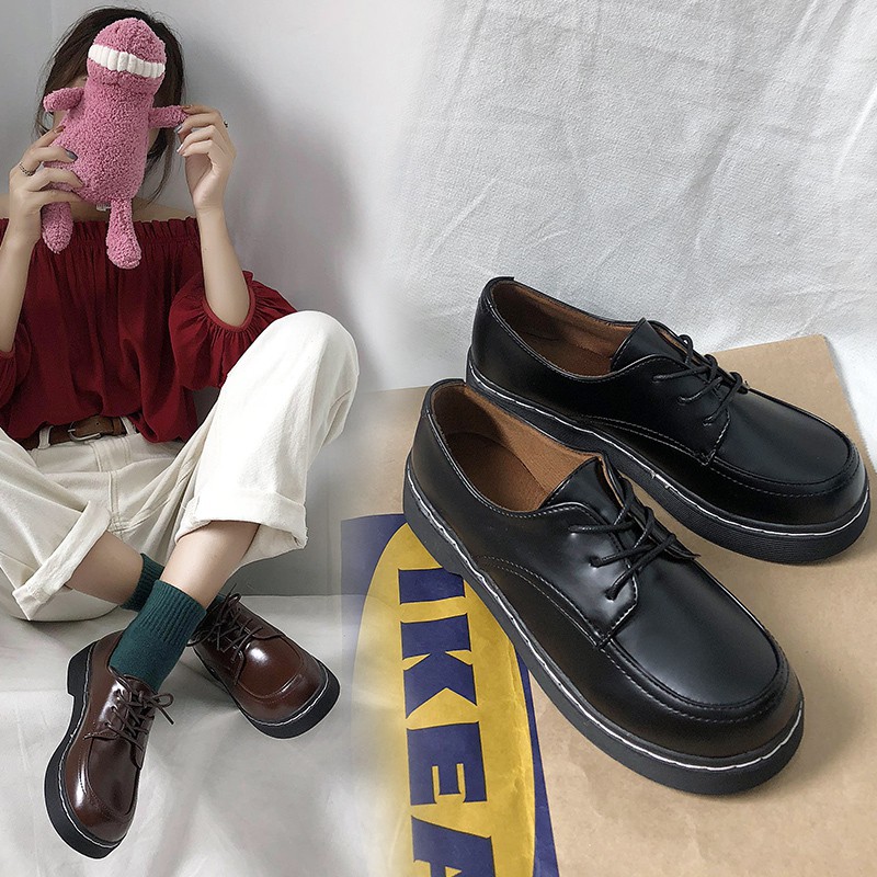 ภาพหน้าปกสินค้าINS รองเท้า เกาหลี รองเท้าหนัง รองเท้าทรง Oxford รองเท้าผู้หญิง รองเท้าลำลองสตรี