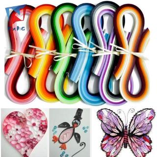 ExhG❤❤❤High quality 100pcs Stripes Quilling Origami Paper DIY Tool Hanmade Gift Create @TH