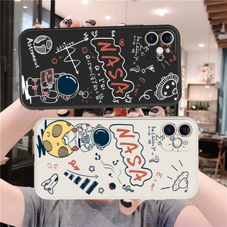 เคสโทรศัพท์ลายการ์ตูนนักบินอวกาศดวงจันทร์สําหรับ Oppo A15 A15S A35 A3 A5 A3S A52 A72 4G A53 A32 A59 A7 A5S Oppo A11 A11K A11X A39 A57 Realme C1 H008