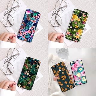 เคสโทรศัพท์มือถือ ซิลิโคนนิ่ม ยืดหยุ่น ลายดอกไม้ ใบไม้ JM78 สําหรับ OPPO A3S A5S A37 A39 A57 A59 F1S A83 A93 A12 A15 A52 A72 A92 A15S A5 A7 2018