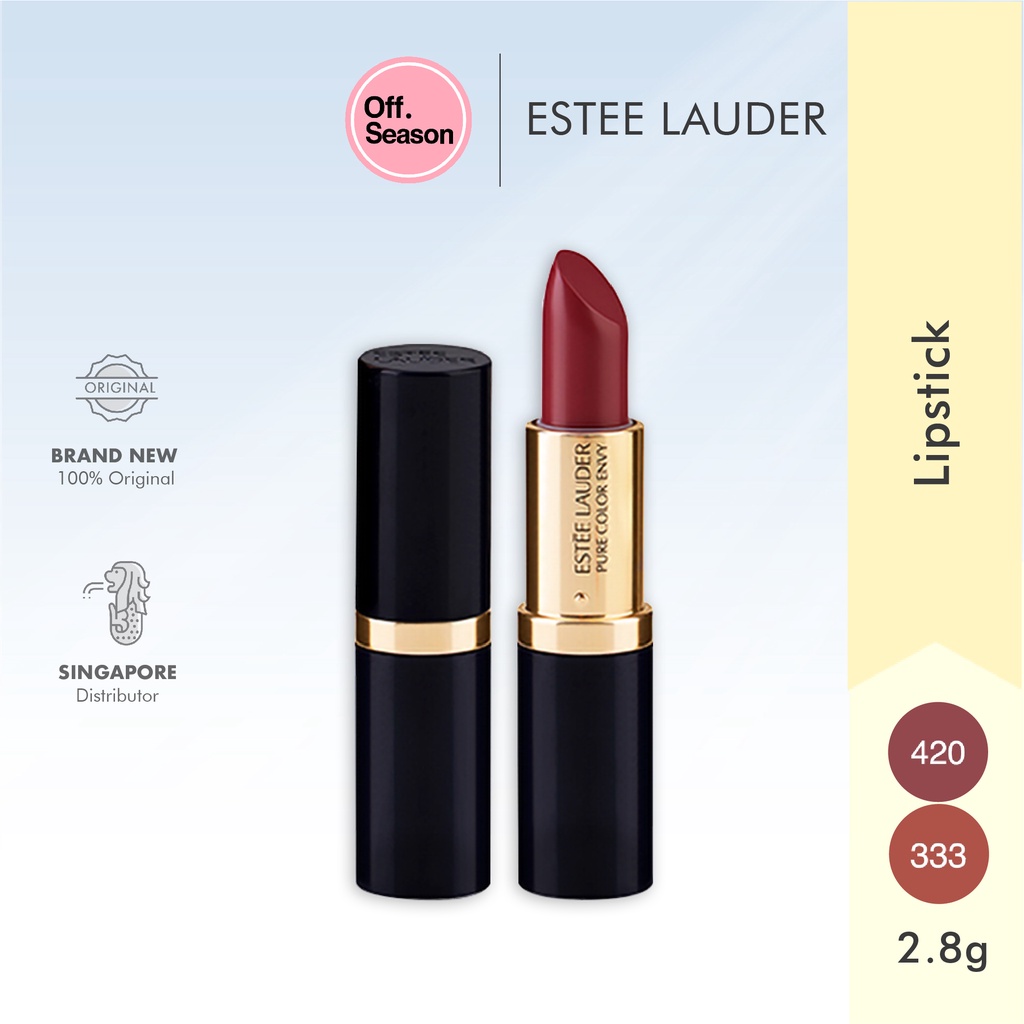 Estee Lauder Lipstick Pure color Envy 420 Rebellious Rose / 333 Persuasive  - 2.8g | Shopee Thailand