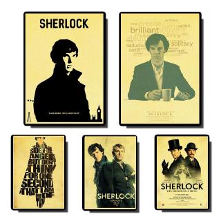 โปสเตอร์ Sherlock สไตล์วินเทจคุณภาพสูงสําหรับตกแต่งบ้าน